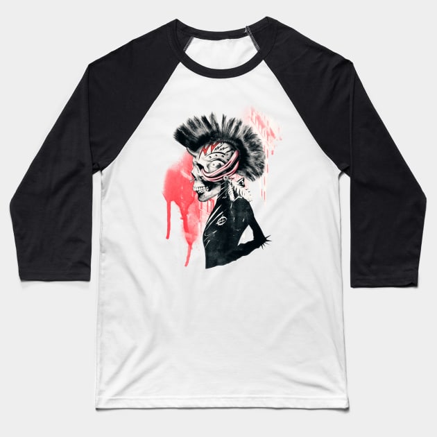 punk Baseball T-Shirt by aligulec